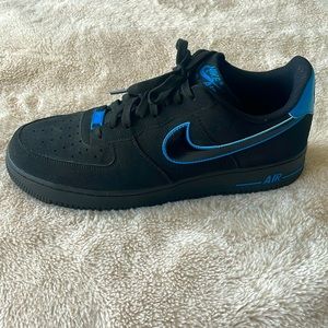 Nike Air Force 1 Low – Black / Photo Blue – One With The Night